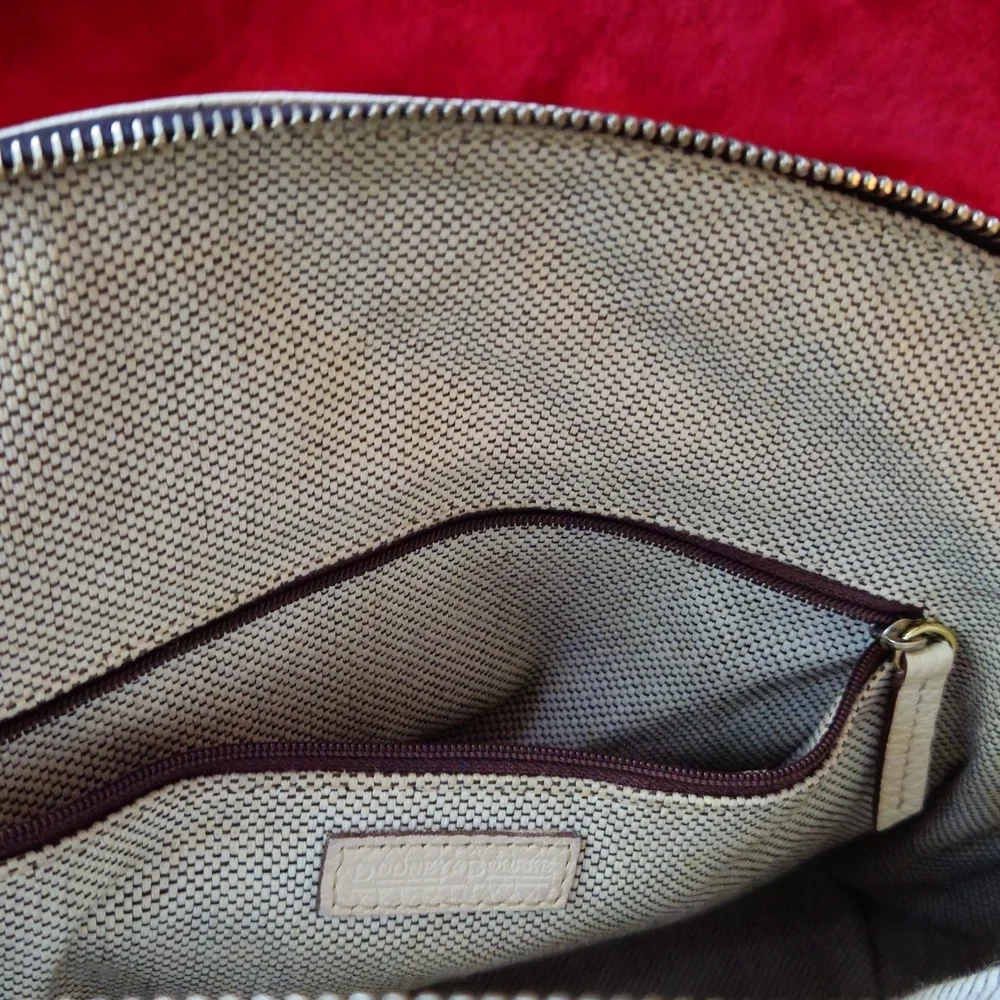 Dooney & Bourke Cream Leather Satchel